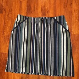 Christopher & Banks Multicolor Striped A-Line Skirt